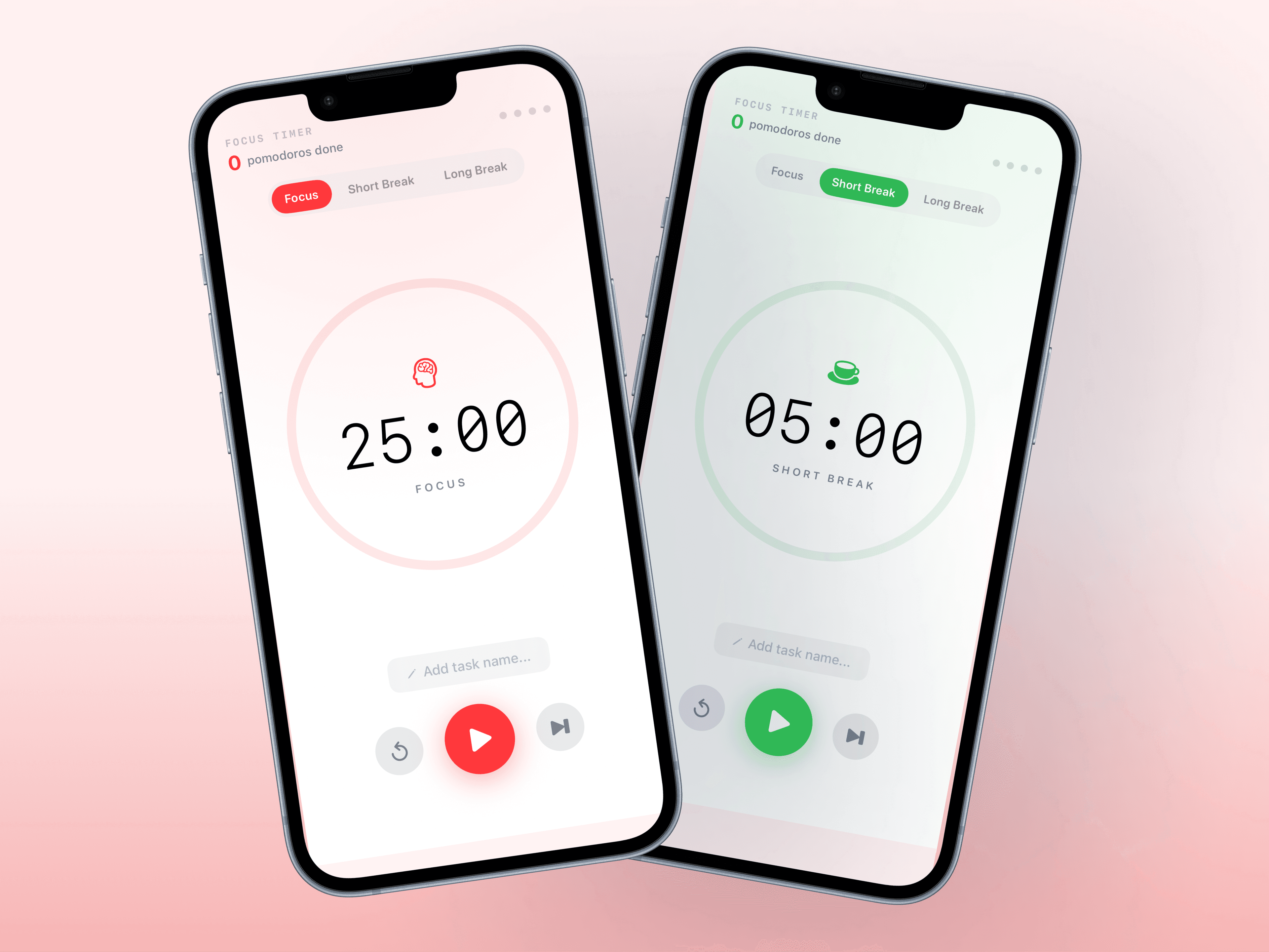 Pomodoro Timer mockup